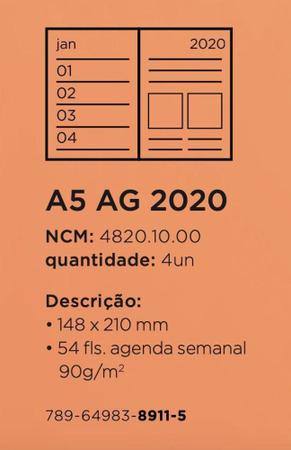 Imagem de Refil Planner A5 Agenda 2020 Ótima Gráfica 8911-5