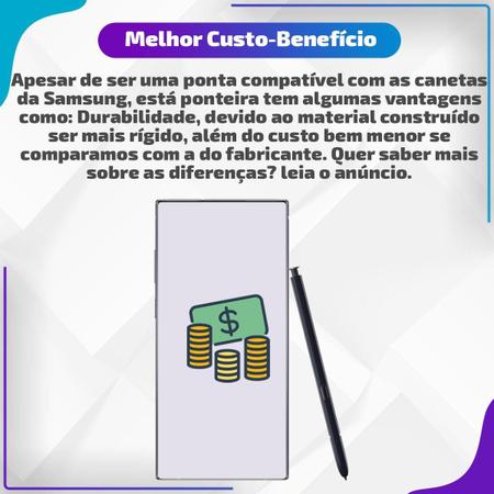 Imagem de Refil Pontas Para Caneta S Pen Samsung Tab S6 S7 S7Lite Note