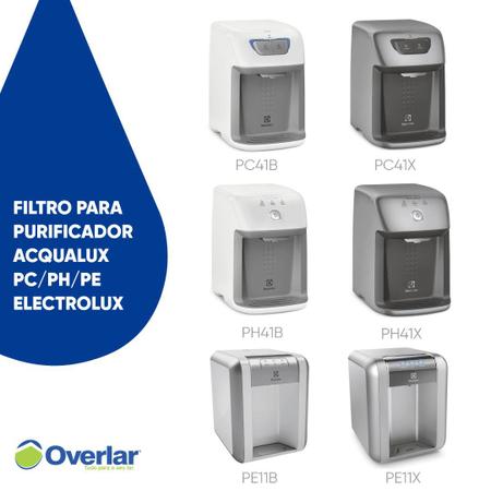 Imagem de Refil Purificador Água Bebedouro Filtro Vela Acquabios Compatível Com Electrolux Pc41b Pc41x Ph41b Ph41x Pe11b Pe11x Eletrolux