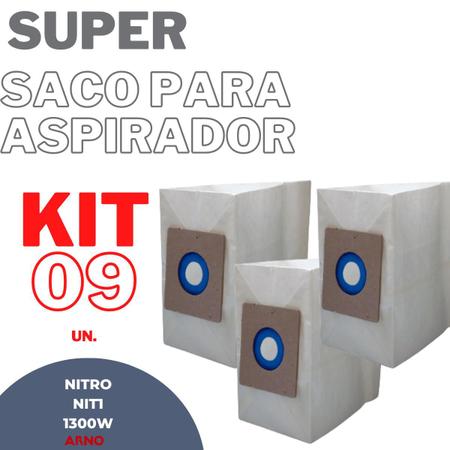 Imagem de Refil Saco Aspirador de Pó Arno Nitro Nit1 1300 Kit c/09Un