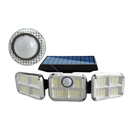 Imagem de Refletor Energia Placa Solar 148 LEDs Sensor de Aproximação Uso Externo Jardim