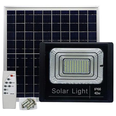 Imagem de Refletor Energia Solar 40w Sensor kit Controle Remoto Holofote Led Iluminacao Luminária bateria