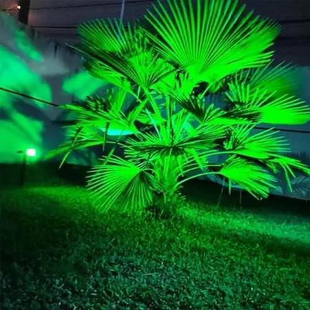 Imagem de Refletor Holofote 100w Luz Verde A Prova D' Agua Bivolt Jardim Garagem Quintal
