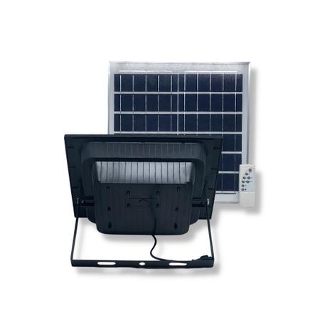 Imagem de Refletor Holofote Solar 300W 6000K+Placa Solar Prova Dágua