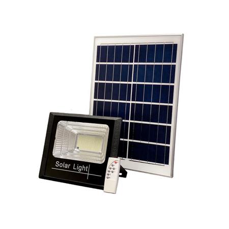 Imagem de Refletor Holofote Ultra Led Solar 200W 6000K+ Placa Solar+