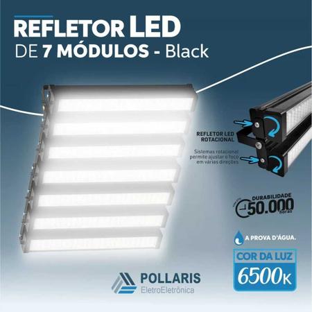 Imagem de Refletor LED  1000w Nacional Prova D'água Branco Frio Resistente A Chuva Para Campo e Quadras de Futebol Bivolt Automático