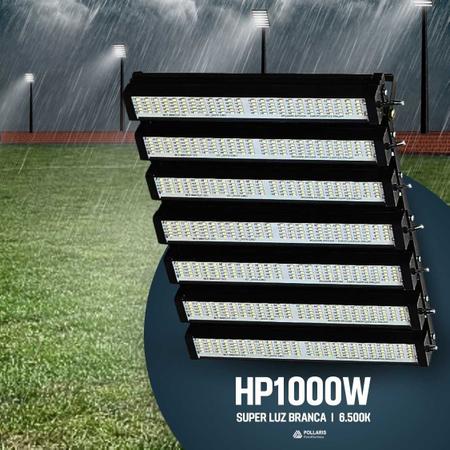 Imagem de Refletor LED  1000w Nacional Prova D'água Branco Frio Resistente A Chuva Para Campo e Quadras de Futebol Bivolt Automático