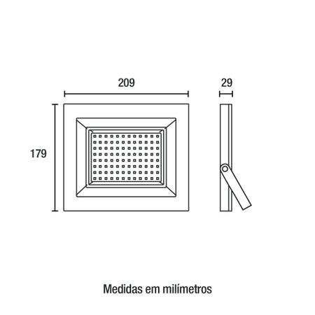 Imagem de Refletor LED 100w IP65 6500k Branco Frio - Blumenau