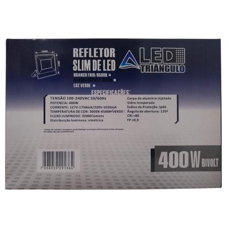 Imagem de Refletor LED Holofote 400w Biv IP66 Branco Frio Prova D'agua - LED TRIANGULO