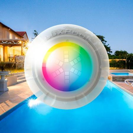 Imagem de Refletor Power Led 9W RGB em Policarbonato Iluminação Multicolorida para Piscina - Luxpool