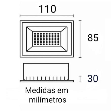Imagem de REFLETOR PROJETOR RETANGULAR LED TECH ALUMÍNIO IP65 30W PRETO Luz verde