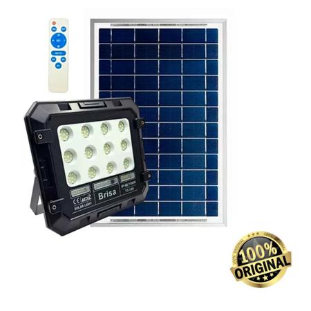 Imagem de Refletor Solar de Led 100w com Placa Solar e Controle Brisa