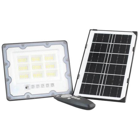 Imagem de Refletor Solar Led 100W Placa Bateria Recarregavel Luz 6500K