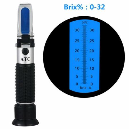 Imagem de Refratômetro Medidor Açúcar Brix 0-32% Cerveja Sucos e estojo GT427 - Lorben