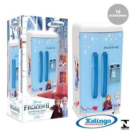 Imagem de Refrigerador Brinquedo Infantil Frozen II Azul Xalingo 20009