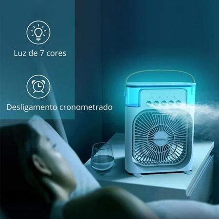 Refrigerador De Ar Ventilador Umidificador Portatil Com Led Reservatório De Água Led TIPO C USB - Alwy - Umidificador de Ar - Magazine Luiza