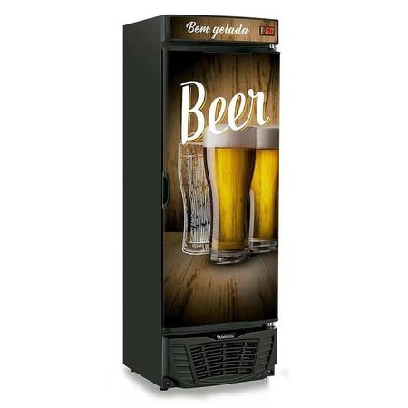 Imagem de Refrigerador de Bebidas Cervejeira Gelopar Porta Cega Preto Adesivado -  GRBA-450WD - 220v