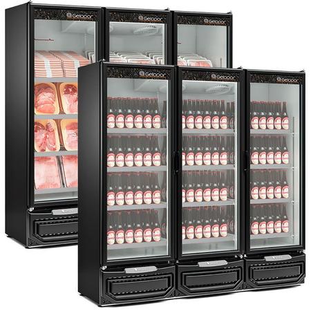 Imagem de Refrigerador/Expositor Vertical Conveniência Cerveja E Carnes GCBC-1450 PR Preto Gelopar 1468 Litros Frost Free
