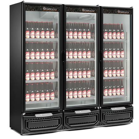 Imagem de Refrigerador/Expositor Vertical Conveniência Cerveja E Carnes GCBC-1450 PR Preto Gelopar 1468 Litros Frost Free