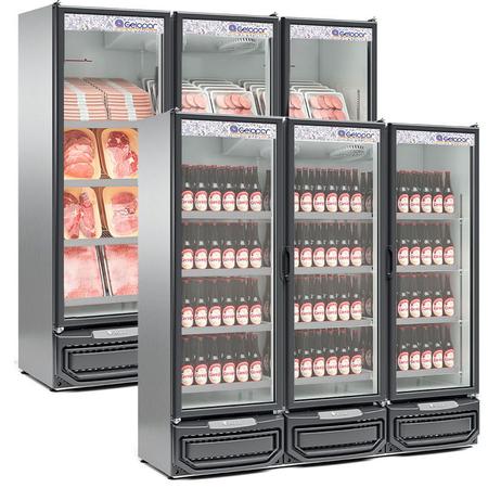 Imagem de Refrigerador/Expositor Vertical Conveniência Cerveja E Carnes GCBC-1450 TI Tipo Inox Gelopar 1468 Litros Frost Free
