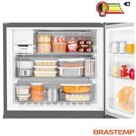 Imagem de Refrigerador Side by Side Inverse Brastemp de 03 Portas Frost Free em Evox com 540 Litros Cor Inox e Cinza - BRO80AK