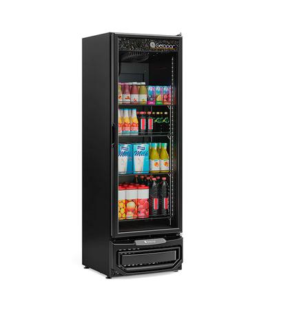 Imagem de Refrigerador Vertical de bebidas e laticínios GRV-45 LB PR All Black Frost Free com gás ecológico 445 litros Led Perimetral Gelopar