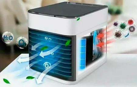 Imagem de Refrigere e Umidifique com o Mini Ar Condicionado Portátil em Branco 110v/220v