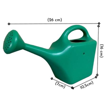 Imagem de Regador Plástico com Bico Chuveiro (1L) Verde JC JARDIM