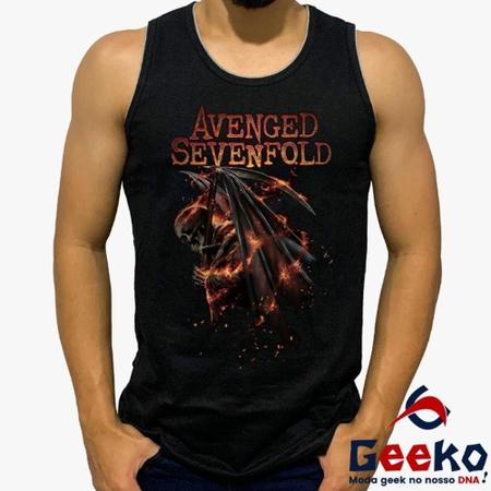 Imagem de Regata Avenged Sevenfold 100% Algodão A7X Camiseta Regata Geeko