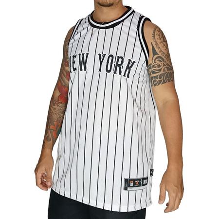 Regata Basquete M10 NY New York Listrada Branco - Outros Moda e