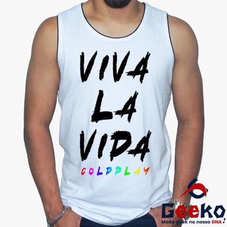 Imagem de Regata Coldplay 100% Algodão Viva La Vida Rock Alternativo Geeko