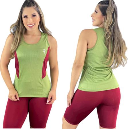 Imagem de  Regata Feminina Kit com 3 Camisetas Academia Dry Fit Leve e Geladinha