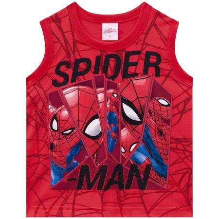 Regata Infantil Estampa Homem Aranha Brinde Marvel