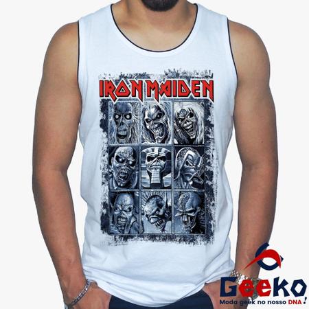 Regata Iron Maiden 100 Algod o Camiseta Regata Rock Geeko