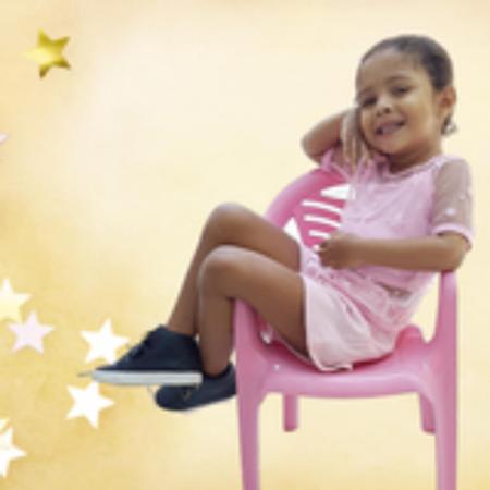 Regatinha infantil com Camiseta Estrelas em Tule Maylu Moda