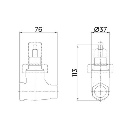 Imagem de Registro DocolBase Cerâmico 1/2 Volta Sentido Horário 3/4" - Docol