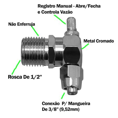 Imagem de Registro Manual Adaptador Purificador Água Compatível Soft