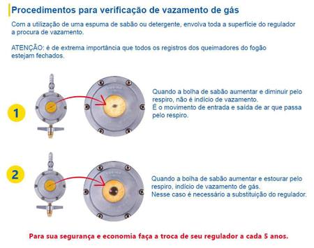 Imagem de Registro Regulador para Gás de Cozinha c/ Válvula 1 kg/h