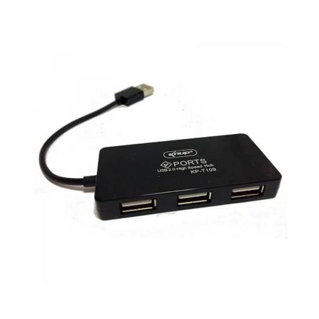 Imagem de Régua Cabo Hub Usb 2.0 De 4 Portas Rápidas Extensão Usb Pc