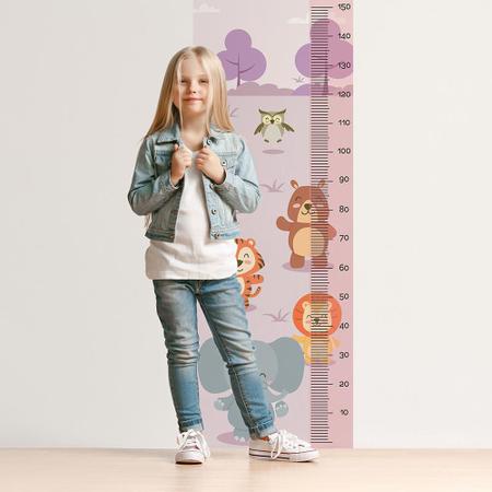 Régua de crescimento infantil - animais masi que fofos lilás - Tooperfect Imagem de Régua de crescimento infantil - animais masi que fofos lilás