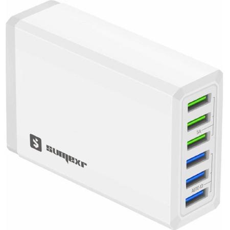 Imagem de Régua Hub 6 Usb Carregador Rápido 50W 10A Multipla Proteção