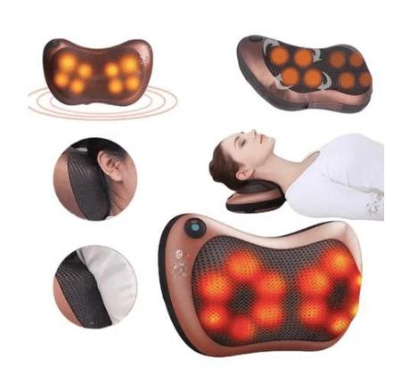 Imagem de Relaxamento Inovador: Travesseiro Massageador Almofada Pescoço Elétrica Original