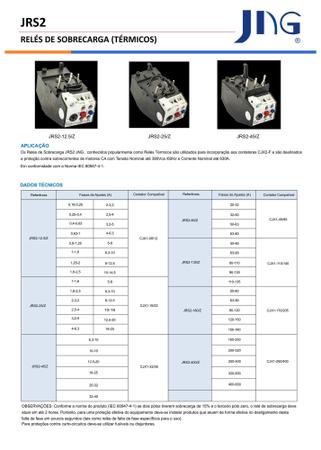 Imagem de Rele termico jrs2-135z 63~90a p/ contatores jx1 / cjx1 110-140a