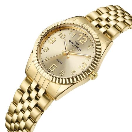Imagem de Relógio Backer Feminino Ref: 10311145F Ch Clássico Dourado