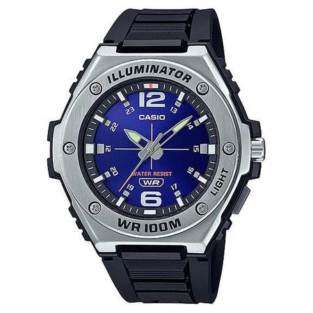 Imagem de Relógio CASIO masculino azul preto borracha MWA-100H-2AVDF