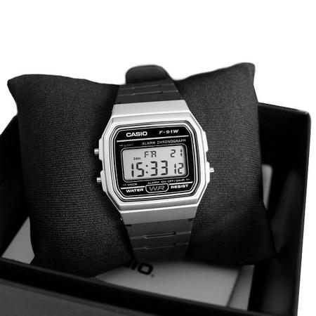 Relógio Casio Masculino Vintage Digital Original F-91WM-7ADF-SC - Lojas  Tesouro