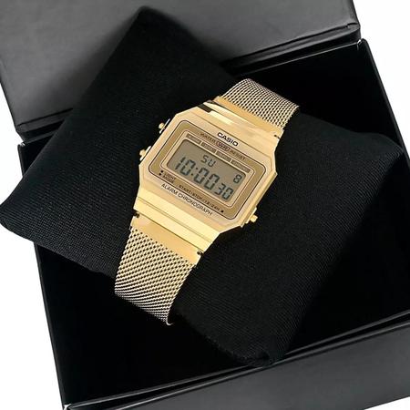 Imagem de Relógio casio  unissex dourado vintage a700wmg-9adf
