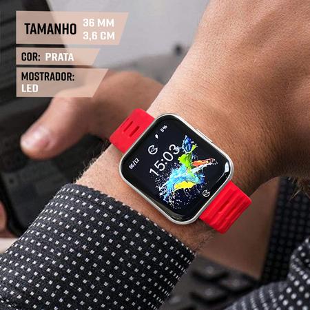 Imagem de Relógio Champion Digital Smartwatch Vermelho 1 Ano Garantia