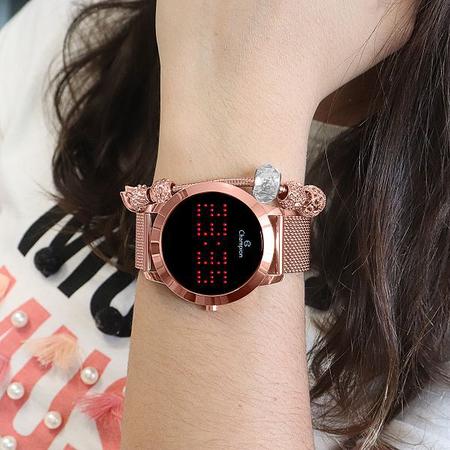 Imagem de Relógio Champion Feminino Digital Rosé Escreve o Nome CH40017P