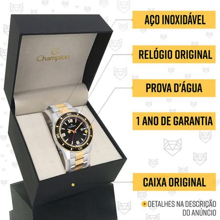 Relogio champion masculino dourado visor azul numeros cn27652a - Relógio  Masculino - Magazine Luiza